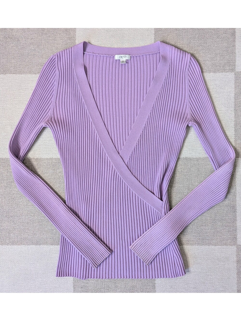 Vintage 00s Cache ribbed knit deep V top